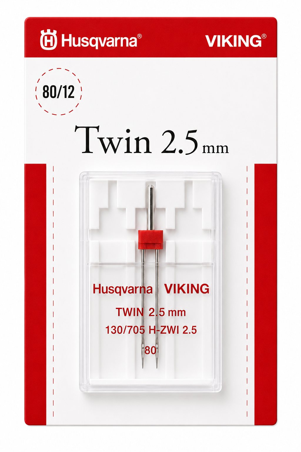 Husqvarna Viking tvilling 80/12 2,5 mm